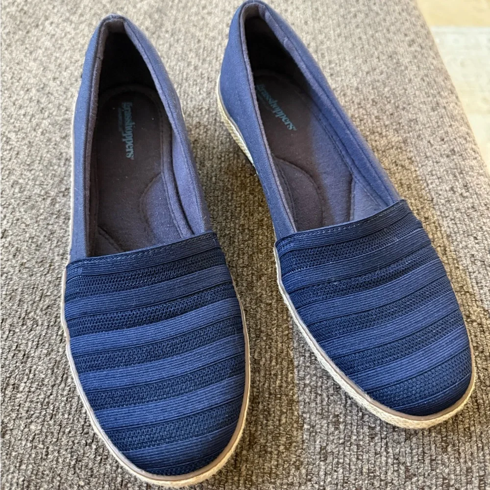 Grasshoppers Navy Blue Espadrille Slip-On Flats